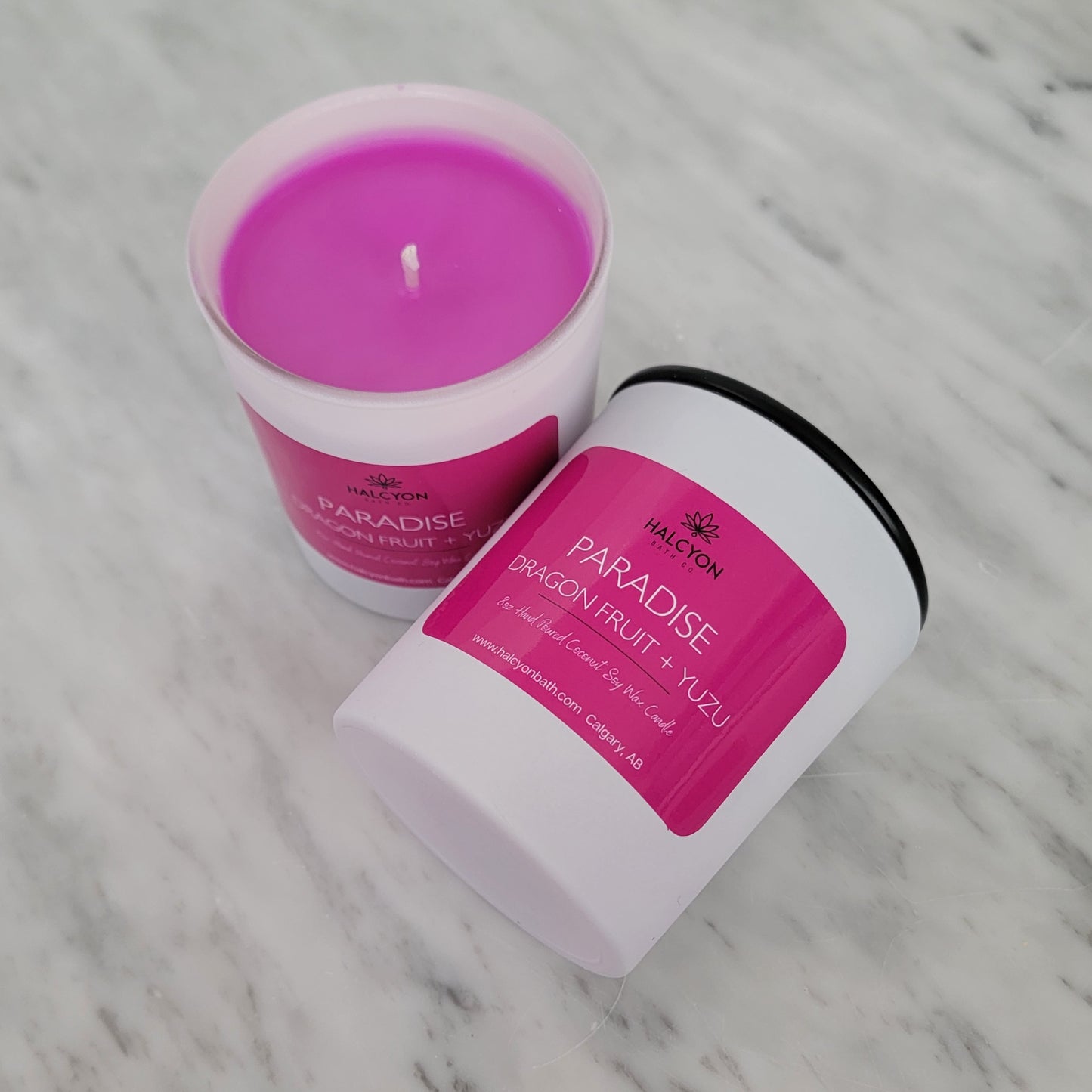 Paradise - Dragon Fruit + Yuzu Coconut Soy Candle 8oz