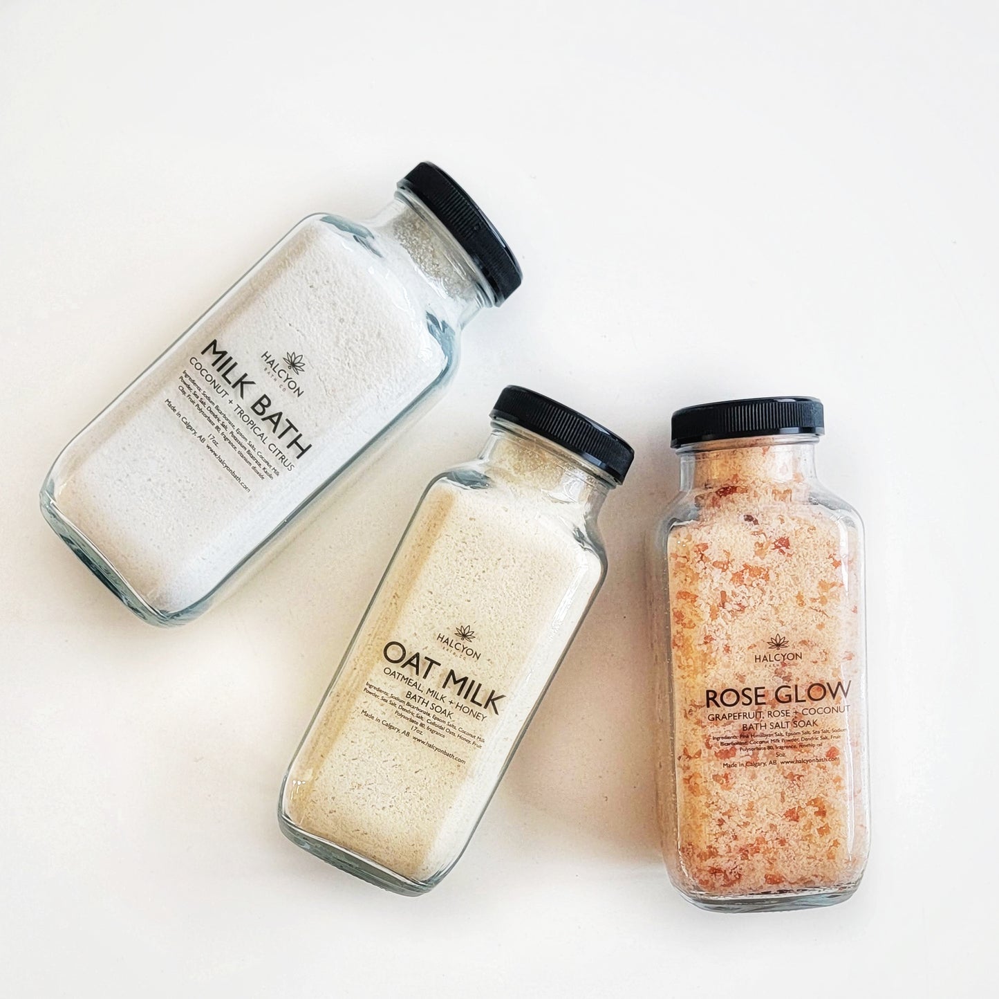 Oatmeal, Milk + Honey Soak 17oz glass bottle