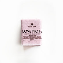 Load image into Gallery viewer, LOVE NOTE - Rose Petals + Sandalwood Bath Bomb
