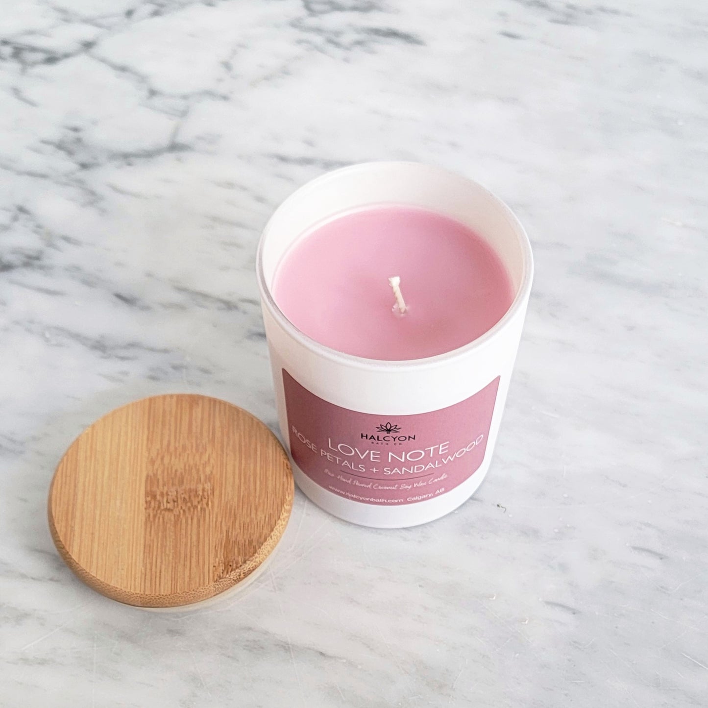 Love Note - Rose Petals + Sandalwood Coconut Soy Candle 8oz.