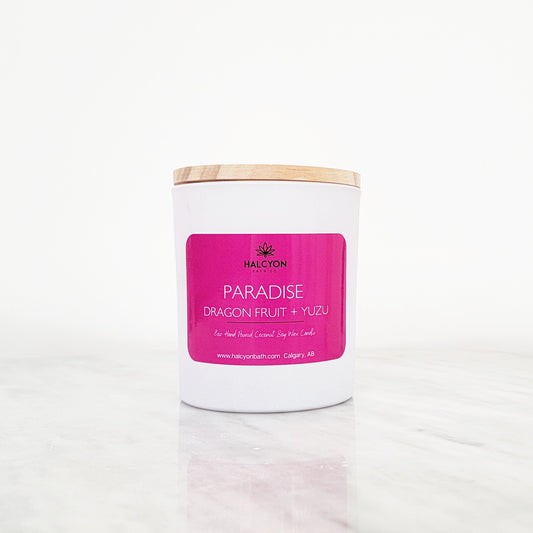 Paradise - Dragon Fruit + Yuzu Coconut Soy Candle 8oz