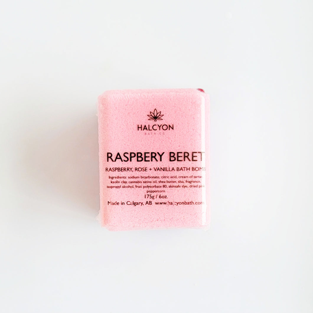 Raspberry Beret - Raspberry, Rose + Vanilla Bath Bomb