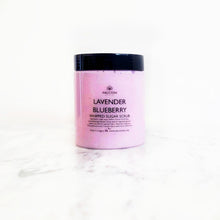 Load image into Gallery viewer, Lavender Blueberry Whipped Foaming Sugar Scrub 8oz.
