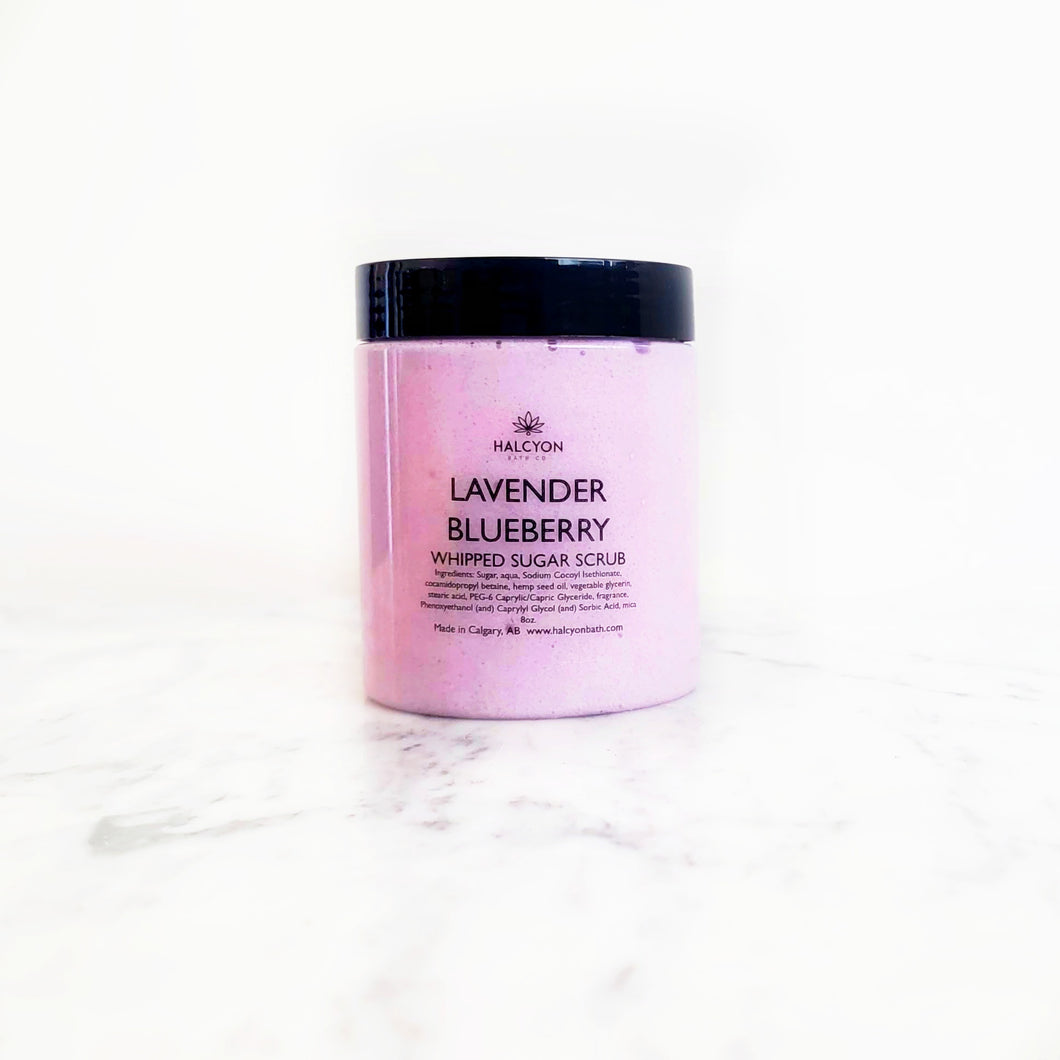 Lavender Blueberry Whipped Foaming Sugar Scrub 8oz.