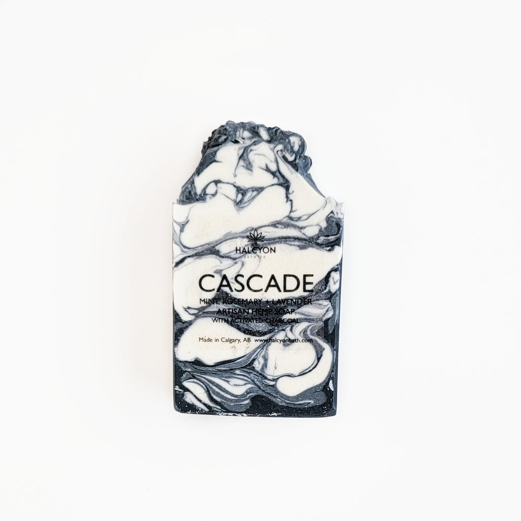 Cascade - Mint, Rosemary + Lavender Hemp Soap with Activated Charcoal