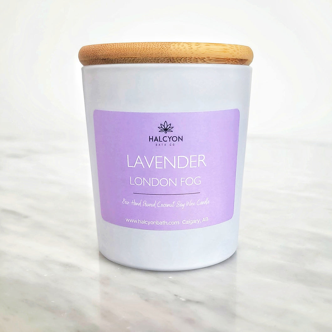 Lavender London Fog Coconut Soy Candle 8oz.