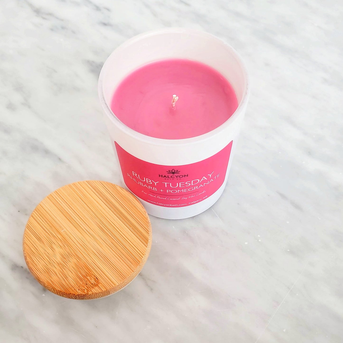 Ruby Tuesday - Rhubarb + Pomegranate Coconut  Candle 8oz.