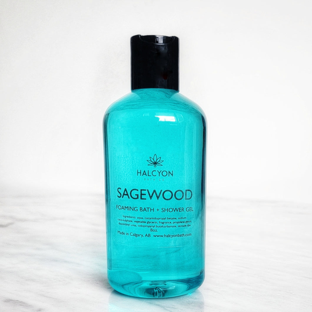 Sagewood Foaming Bath + Shower Gel 8oz.