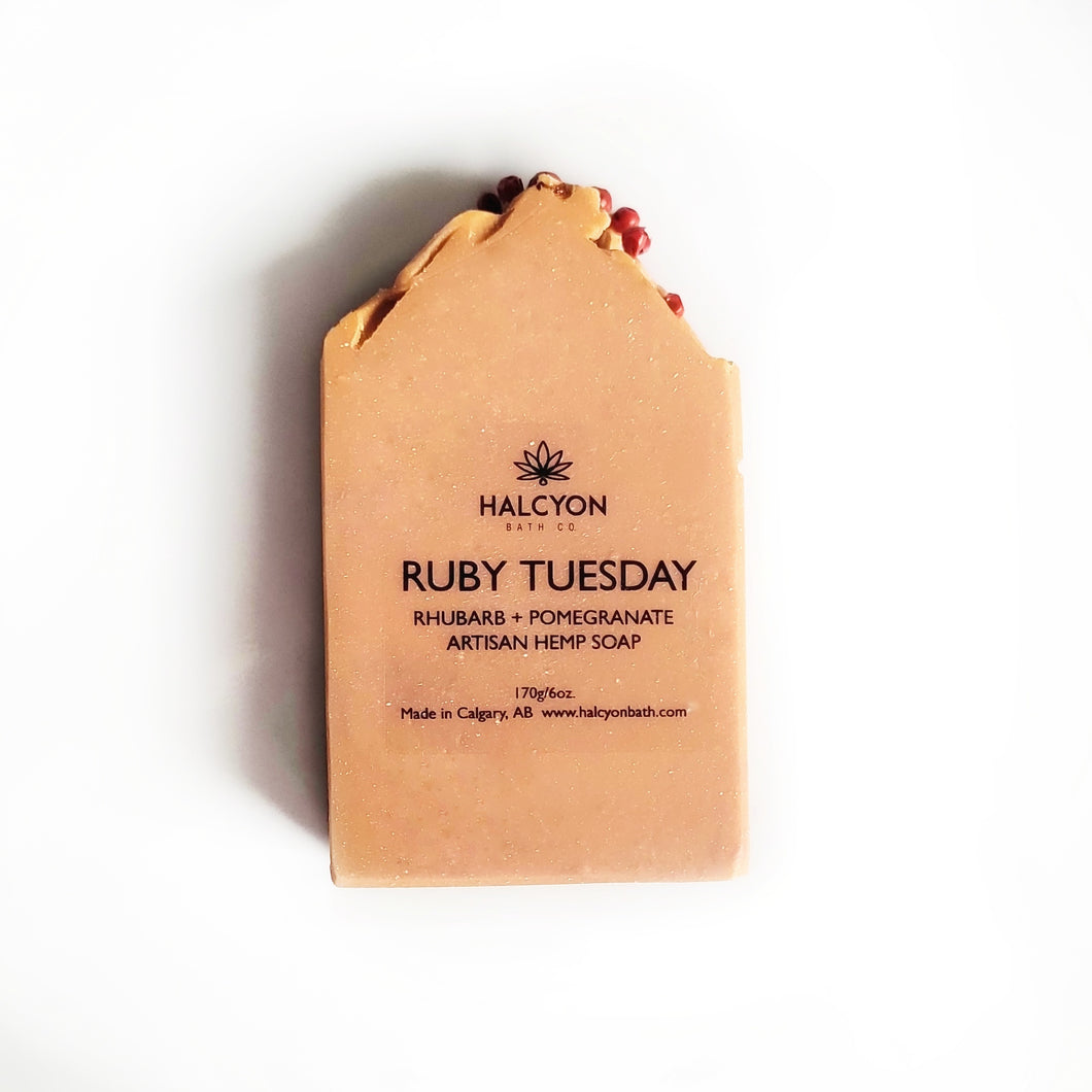 Ruby Tuesday- Rhubarb + Pomegranate Hemp Soap