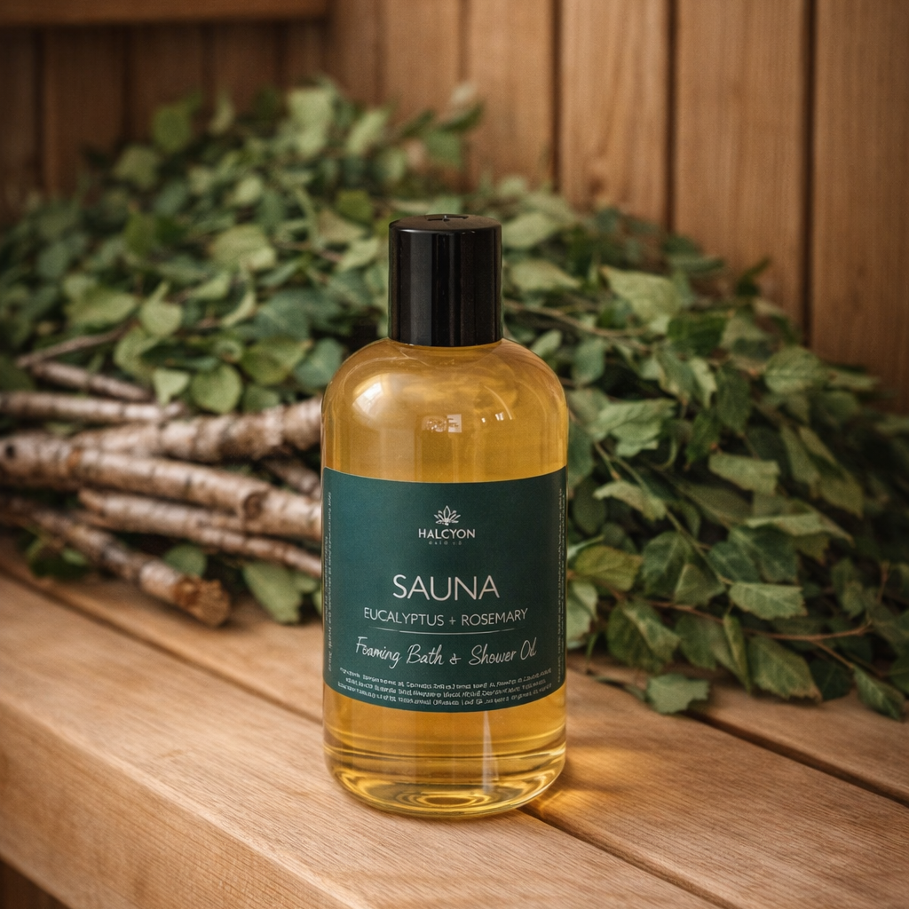 Sauna Foaming Bath & Body Oil - Eucalyptus + Rosemary