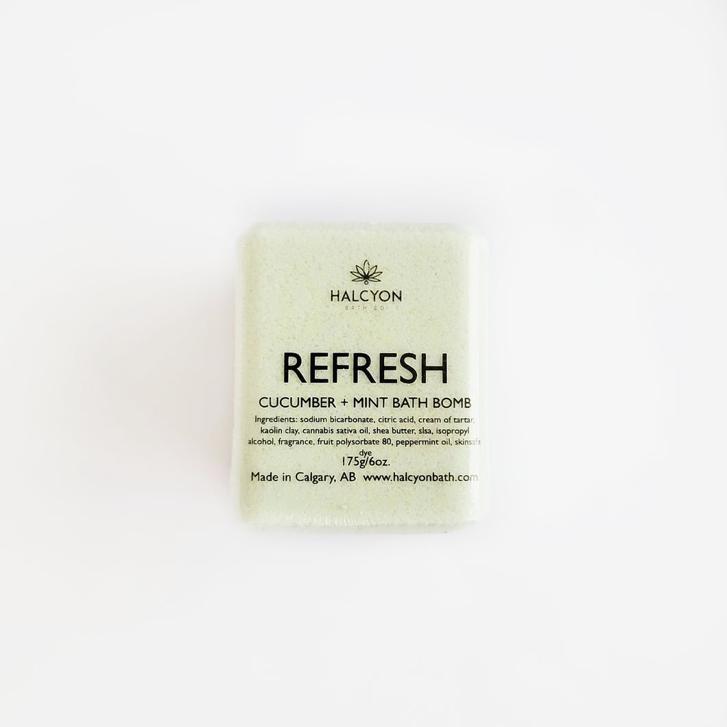 Refresh - Cucumber + Mint Bath Bomb